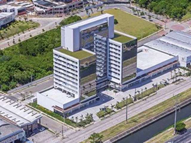 Conjunto composto de 4 salas, 140m², sexto andar, orientacao solar norte/oeste, 4 vagas de estacionamento. emprendimento de torre unica, 15 pavimentos, 7 elevadores,  auditorio, sala de reuniao, espac