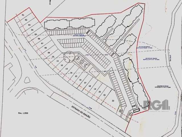 Excelente área na Estrada do Rinc?o - Belem Velho com possibilidade construtiva para grande empreendimento. Estudo construtivo com modelo padr?o Minha Casa Minha Vida.