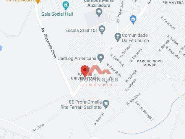 Terreno à venda, 300 m² por R$ 320.000 - Parque Universitário - Americana/SP