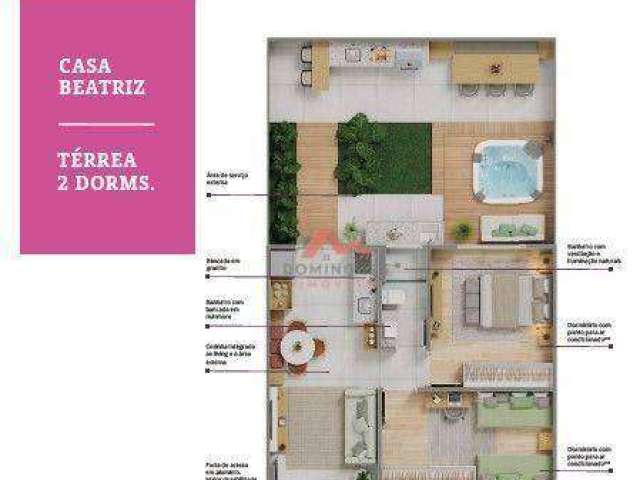 Casa com 2 dormitórios à venda, 44 m² por R$ 267.000,00 - Bairro Pacaembu - Americana/SP