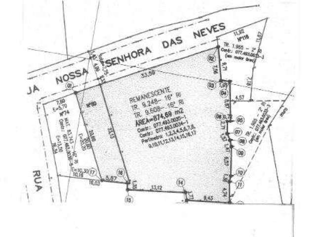 Terreno à venda na Rua Nossa Senhora das Neves, --, Vila Pereira Barreto, São Paulo por R$ 1.200.000