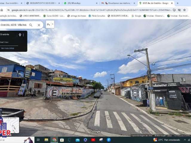 Oportunidade para construtor ou investidor!! excelente terreno de esquina com 818 metros, sendo 25 x 32,70 à venda na avenida oratório