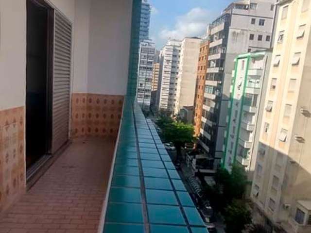 Apartamento, 50m², com 2 quartos e vista para praia, em Santos/SP