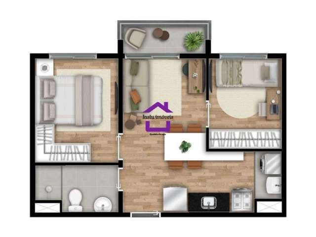 Apartamento na Planta para Venda, 2 dorm(s), opção de vaga, 37m²/42 m² - Entrega em 2026