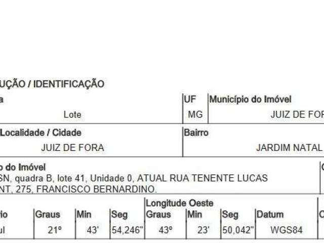 Oportunidade Única em JUIZ DE FORA - MG | Tipo: Terreno | Negociação: Venda Direta Online  | Situação: Imóvel