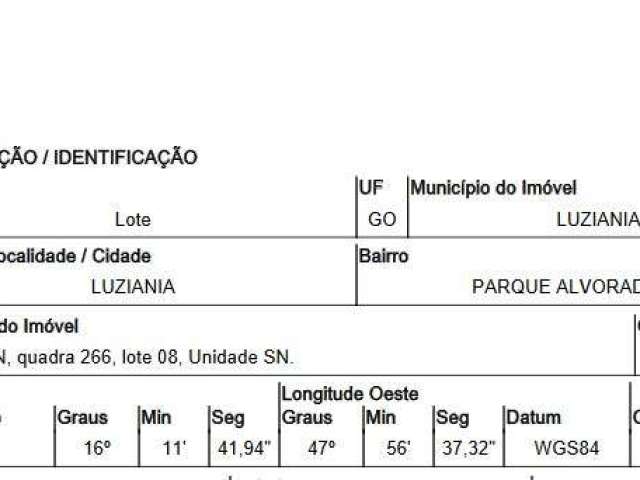 Oportunidade Única em LUZIANIA - GO | Tipo: Terreno | Negociação: Venda Direta Online  | Situação: Imóvel