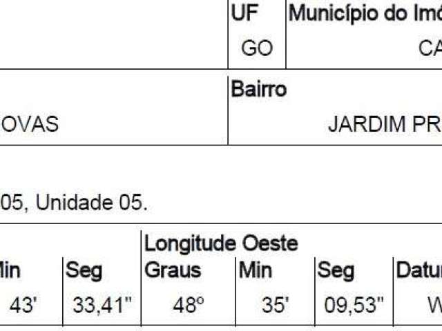 Oportunidade Única em CALDAS NOVAS - GO | Tipo: Terreno | Negociação: Licitação Aberta  | Situação: Imóvel