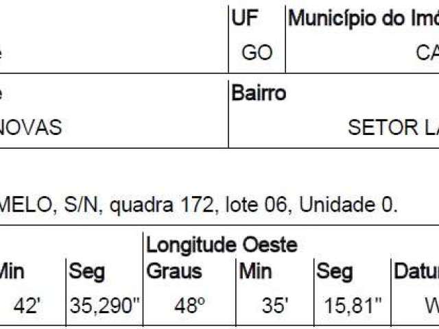 Oportunidade Única em CALDAS NOVAS - GO | Tipo: Terreno | Negociação: Venda Direta Online  | Situação: Imóvel