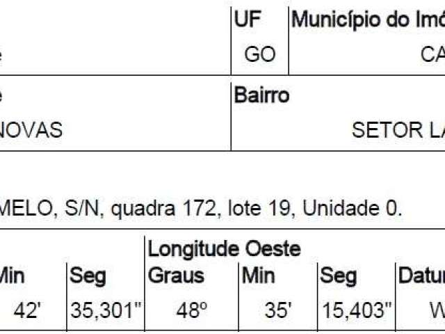 Oportunidade Única em CALDAS NOVAS - GO | Tipo: Terreno | Negociação: Venda Direta Online  | Situação: Imóvel