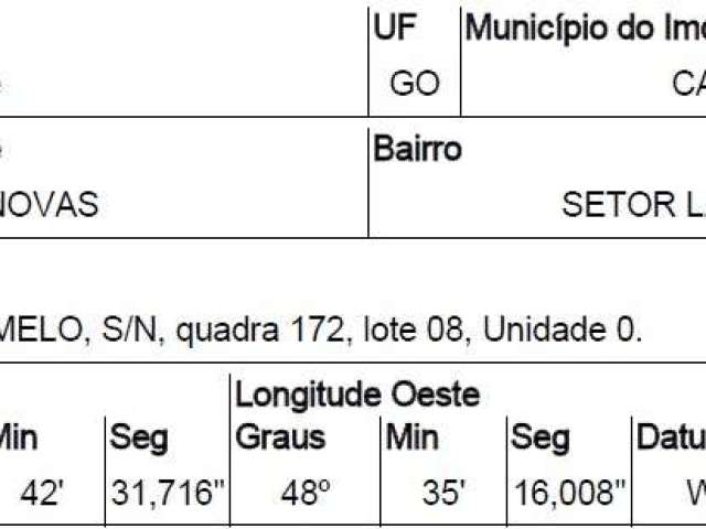 Oportunidade Única em CALDAS NOVAS - GO | Tipo: Terreno | Negociação: Venda Direta Online  | Situação: Imóvel