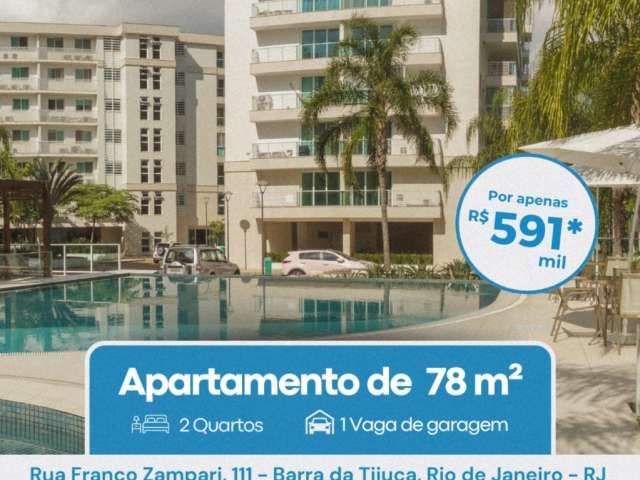 Lindo apartamento na barra da tijuca 2 quartos e vaga condominio essence k