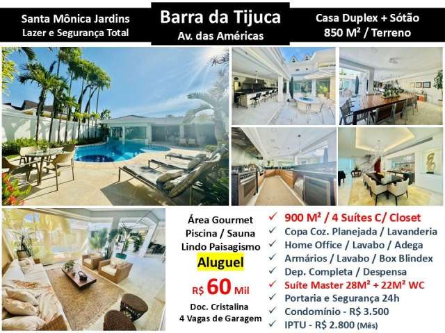 Casa Barra da Tijuca Santa Mônica Jardins 900M²