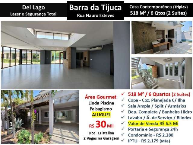 Casa Barra da Tijuca Del Lago 518M²