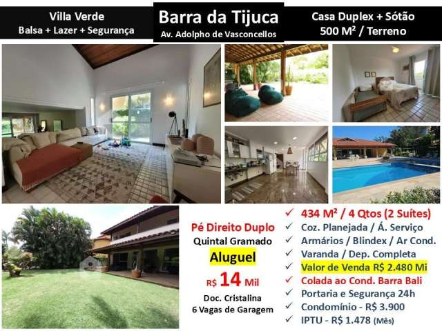 Casa Barra da Tijuca Villa Verde 434M²