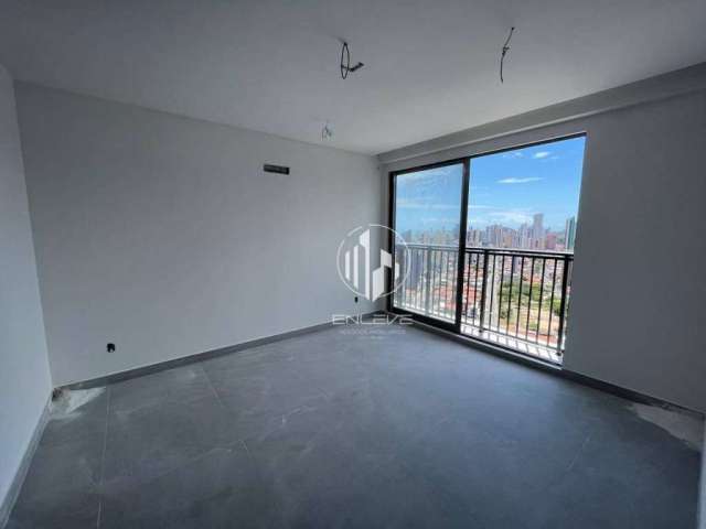 Flat de 28m2 com Varanda, no 22° Andar e Vista Mar