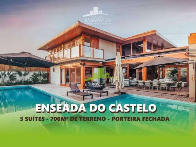 ENSEADA DO CASTELO | PRAIA DO FORTE | MANSÃO 5 suítes | Porteira Fechada