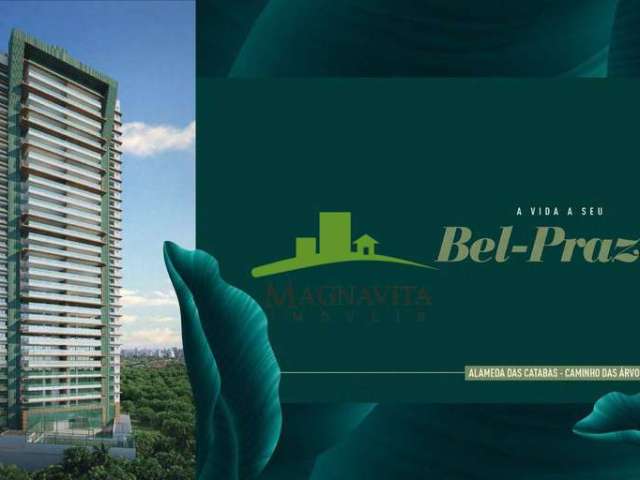 BELVEDERE HILL l Apartamento | 210m² Andar Alto | 4 suítes + Gabinete | Nascente | Varanda Gourmet | 4 vagas | Depósito | Caminho das Árvores