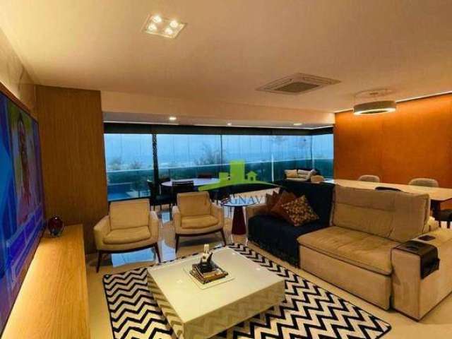 Apartamento à venda em Salvador no Hemisphere 165m², 3 suítes, Vista Mar, Nascente, varanda ampla, finamente decorado, 3 vagas, Porteira Fechada