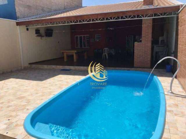 Casa terrea com 3 dormitorios e piscina