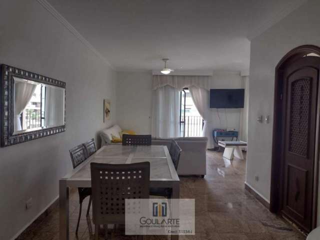 Apartamento padrão com 3 dormitórios sendo 2 suítes + dormitório de serviço na praia da Enseada-Guarujá/SP.