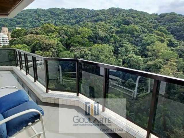 Apartamento alto padrão com 4 suítes, sacada vista área verde  e lazer no condomínio na praia da Pitangueiras-Guarujá/SP