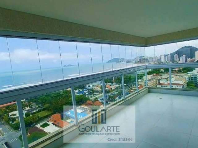 Apartamento alto padrão com 3 dormitórios sendo 3 suítes, sacada envidraçada gourmet vista mar e lazer completo no condomínio na praia da Enseada-Guarujá/SP.