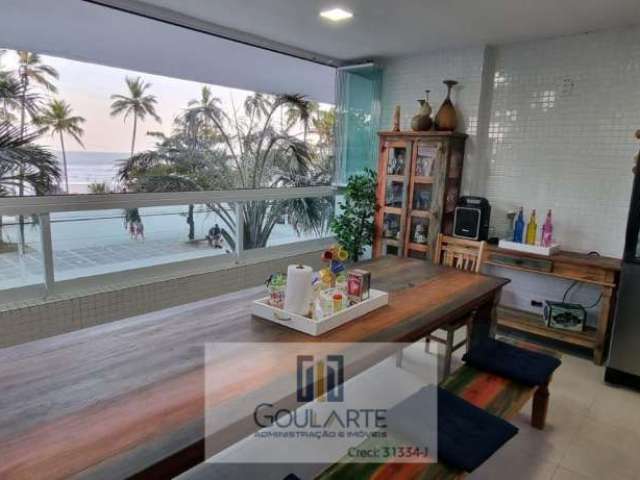 Apartamento Alto Padrão, varanda rustica com 43 metros vista total mar, 5 dormitórios, Pitangueiras-Guarujá/SP.