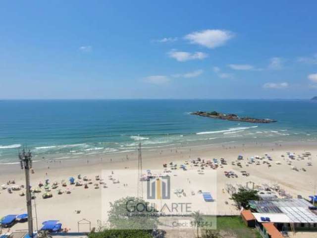 Apartamento alto padrão frente mar, 4 dormitórios sendo 3 suítes, vista total do mar na praia da Pitangueiras-Guarujá/SP.