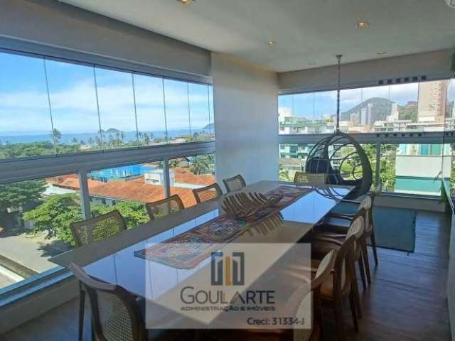 Apartamento com sacada vista mar na praia da Enseada-Guarujá/SP.