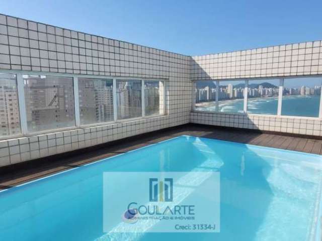 COBERTURA TRIPLEX com 3 dormitórios climatizados sendo 1 suíte, vista total mar, lazer completo no condomínio - ASTÚRIAS -Guarujá/SP.