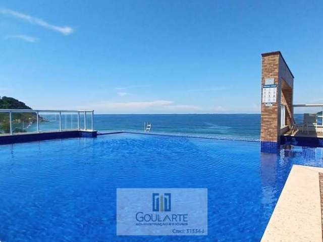 Apartamento em condomínio clube frente mar, 3 suítes climatizadas - TOMBO - Guarujá/SP.