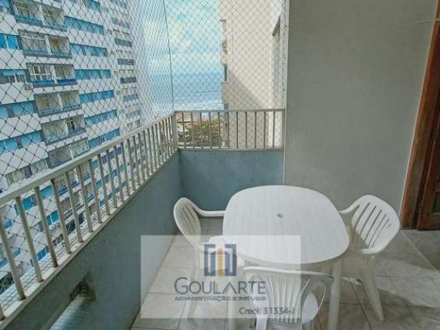 Apartamento alto padrão com 3 dormitórios sendo 1 suíte + dormitório de serviço, sacada vista lateral do mar na praia da Pitangueiras-Guarujá/SP.