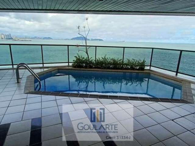 Apartamento alto padrão com área gourmet privativa (piscina/churrasqueira) , 4 suítes com acesso para a sacada e vista panorâmica do mar de todos os ambientes, na praia da Astúrias/GUARUJÁ-SP.