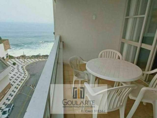 Apartamento alto padrão com 3 dormitórios sendo 1 suíte + dormitório de serviço, lazer no condomínio e sacada vista mar na praia da Astúrias-Guarujá/SP.