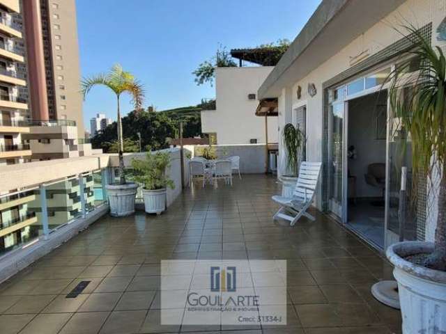 COBERTURA PENTHOUSE, 4 suítes climatizadas e área gourmet, lado praia da Enseada-Guarujá/SP.