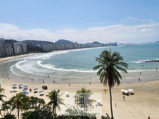 Apartamento com sacada gourmet e vista total do mar, 3 dormitórios sendo 1 suíte, lazer no condomínio - ASTÚRIAS/Guarujá - SP.