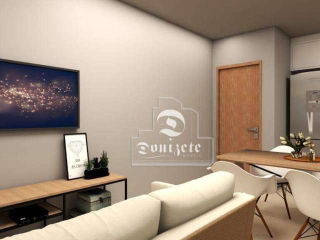 Apartamento com 2 dormitórios à venda, 52 m² por R$ 329.000,00 - Vila Príncipe de Gales - Santo André/SP