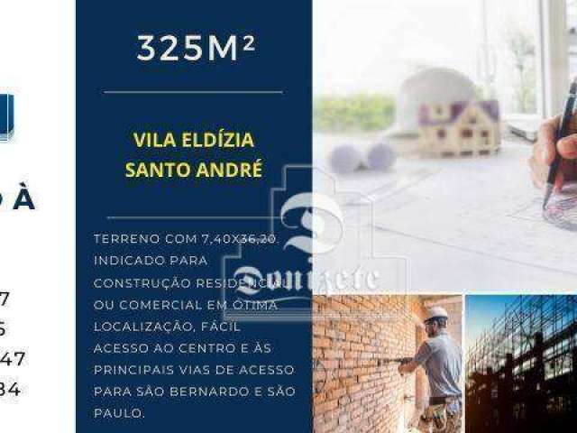 Terreno à venda, 325 m² por R$ 548.999,00 - Vila Eldízia - Santo André/SP