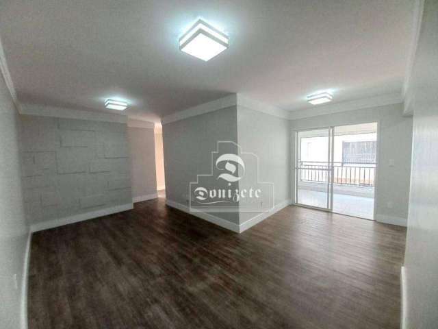 Apartamento com 3 dormitórios para alugar, 96 m² por R$ 4.620,00/mês - Vila Scarpelli - Santo André/SP