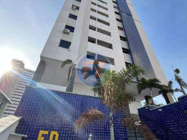 Apto vista parcial-mar na Praia de Iracema, 67m², 03 quartos, 02 vagas.