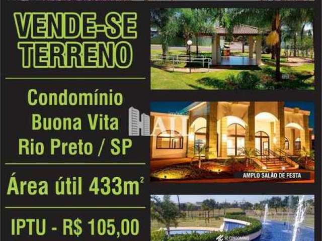 Terreno de Condomínio, Parque Residencial Buona Vita, São José do Rio Preto - R$ 312 mil, Cod: 13700