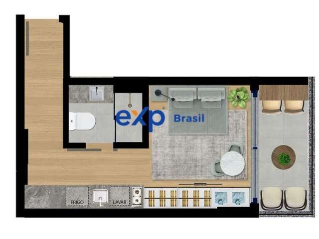 Apartamento com 1 quarto à venda na Rua André de Barros, 419, Centro, Curitiba por R$ 230.900