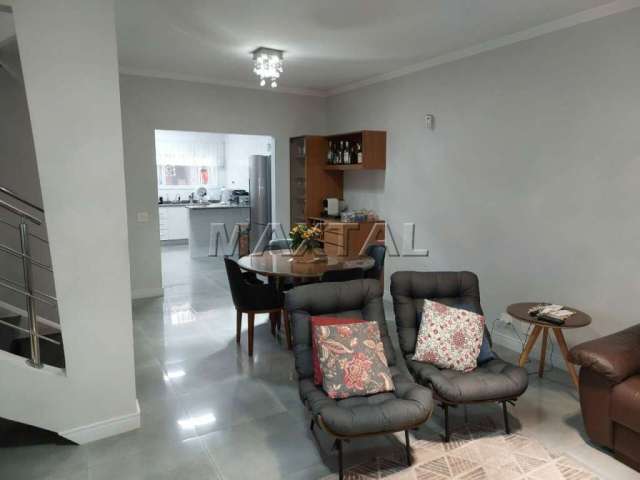 Sobrado à venda, Vila Medeiros, 153m², 3 suítes, 2 salas, cozinha americana, churrasqueira e 3 vagas