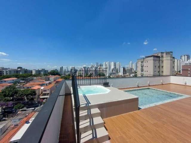 Studio no Jardim São Paulo, com piscina, elevador, lavanderia e sacada, recém-construído.