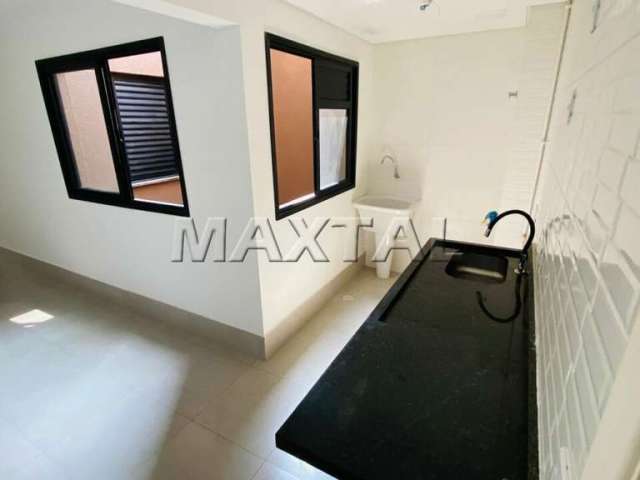 Apartamento novo com 44m² - 2 dormitórios, sala e cozinha a 400 metros do metrô.