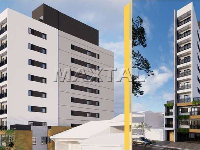 Apartamento em construção com 40m². Com 02 quartos, 01 banheiro, 02 sacadas a 2 minutos do metrô.