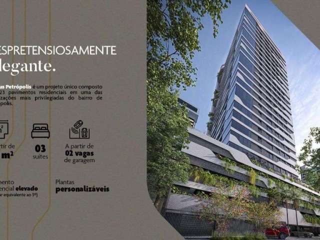 Lançamento em Petrópolis com 3 suítes e 3 vagas. Empreendimento Inteligente