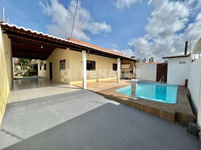 Casa à venda no Conjunto Satélite com 3 quartos sendo 1 suíte, piscina e churrasqueira - Pitimbu, Natal-RN.