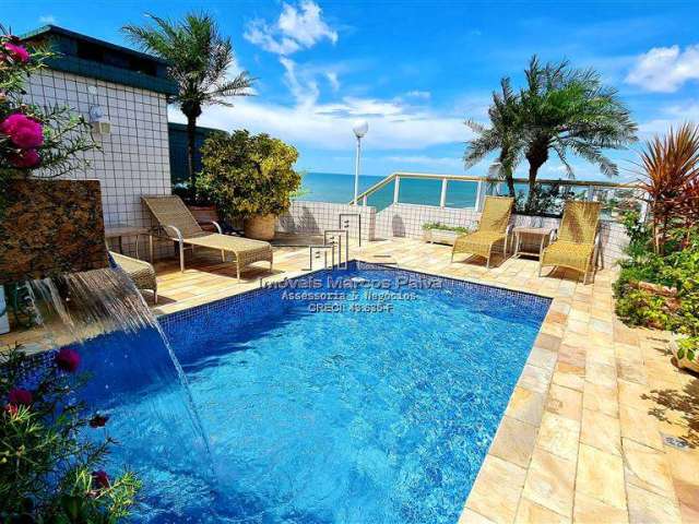 Cobertura Maravilhosa com piscina. Frente ao mar. Melhor local de Mongaguá.