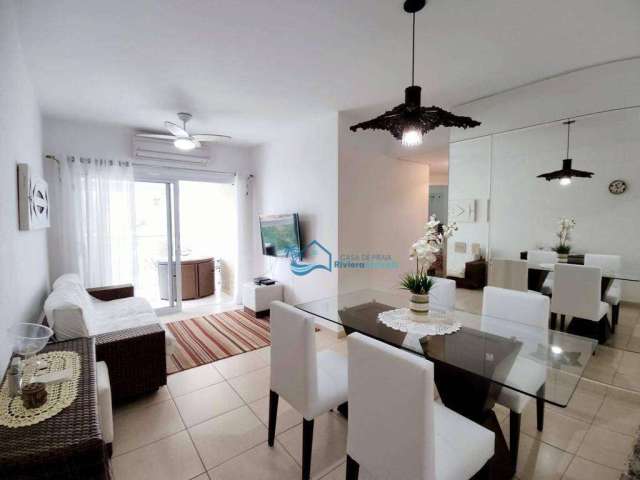 Apartamento com 3 dormitórios para alugar, 90 m² por R$ 1.900/dia - Riviera - Módulo 7 - Bertioga/SP